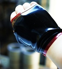 Latex Fingerless Gloves