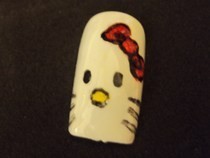 Hello Kitty Nail Art