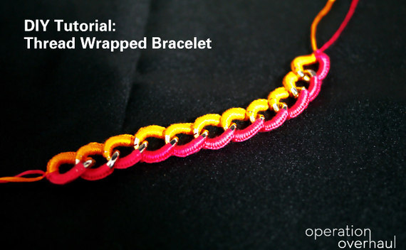 Thread Wrapped Bracelet