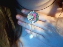 Zombie Girl Bottle Cap Necklace/Choker.
