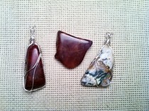 Wire Wrapped Rock Pendants