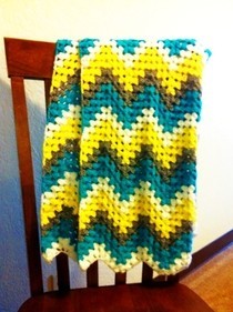 Chevron Granny Stitch Baby Blanket