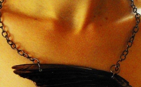 Real Bird Wing Necklace 