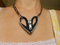 Zipper Heart Necklace