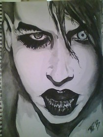 Marilyn Manson Watercolor