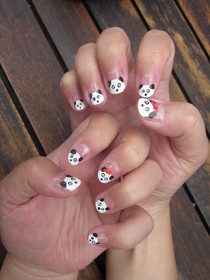 Panda Nail Art
