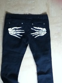 Skeleton Hands Skinny Jeans