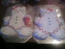 Hello Kitty Cakes In Gingerbread Man Pans