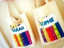 Patchwork Pocket Tote Bag 
