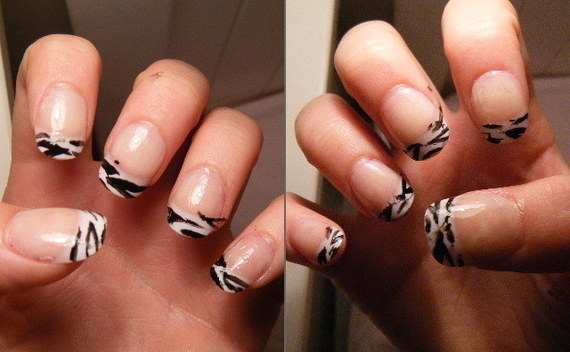 Zebra French Tips