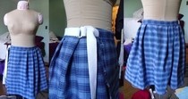Mock Kilt Wrap Skirt