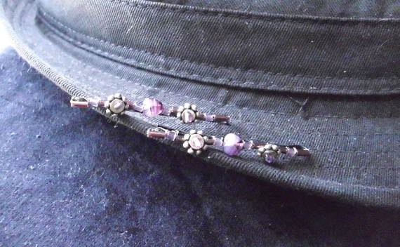 Purple Beaded Bobbie Pins