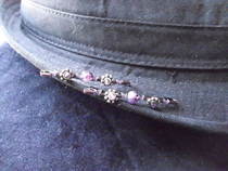 Purple Beaded Bobbie Pins