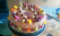 Chocolate Cherry Cola Birthday Cake