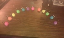 Glitterized Shower Hooks