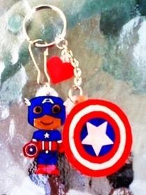 Captain America Keychain (: