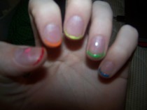 Rainbow French Nails