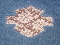 Lace Inlay Motorcycle Vest