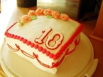 Birthday 10th Posh Iced Square Cake