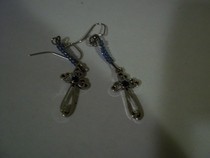 Birthstone Cross Earrings