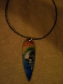 Dolphin Surfboard Necklace
