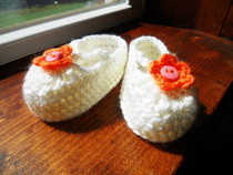 Crochet Mary Jane Baby Booties
