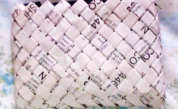 Woven Library Receipt Purse 