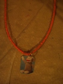 Sock Monkey Necklace