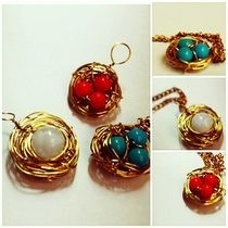 Bird Nest Pendant & Ring