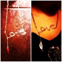 Cursive Wire Necklace