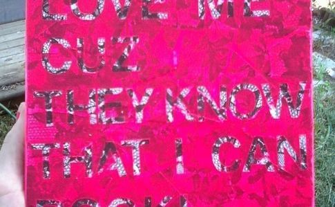 Wall Art Using Song Lyrics