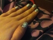 Zebra Nails :D