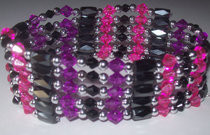 Cheshire Cat Magnetic Hematite Wrap Bracelet
