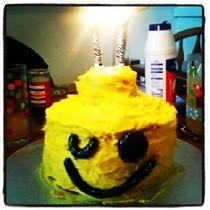 Lego Head Cake