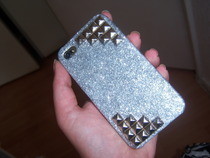 Iphone Case With Studs And Glitter 