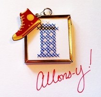 Tiny Tardis Cross Stitch Charm