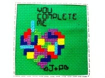 Tetris Love Cross Stitch