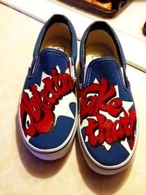 Phoenix Wright Painted Vans