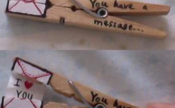 Clothespin Message