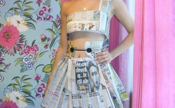 Two Piece Newspaper Outfit