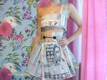 Two Piece Newspaper Outfit
