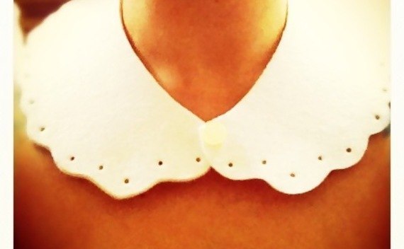 Peter Pan Collar From White Felt