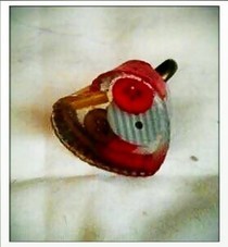 Button Heart Ring
