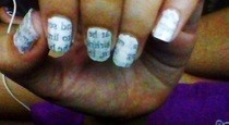 Newspaper Nail Art 