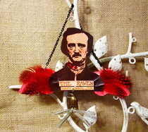 Edgar Allan Poe Hanging Paper Sculpture
