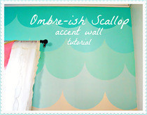 Ombre Scallop Accent Wall Tutorial