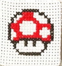 Mario Mushroom Cross Stitch