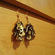 Bike Chain Cluster Earrings