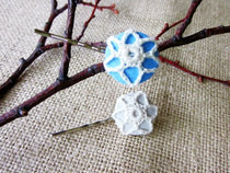 Bobby Pins From Fabric Button Brads