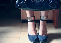Gold Ankle Cuffs From Magazine Cover